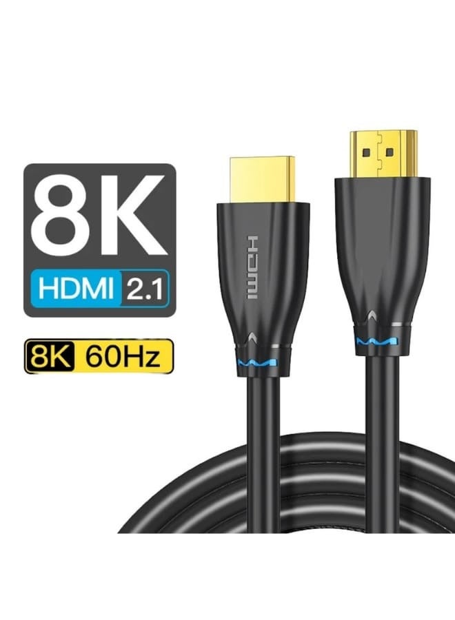 traditious 8K HDMI 2.1 Cable 2M, High Speed HDMI Cord 48Gbps 8K@60Hz, 4K@240Hz/144Hz/120Hz, Support eARC/Dolby/HDR 10+/HDCP 2.2&2.3, Compatible with PS5/Xbox Series X/Samsung/ LG 8K TV/Home Theater Black - Image 1